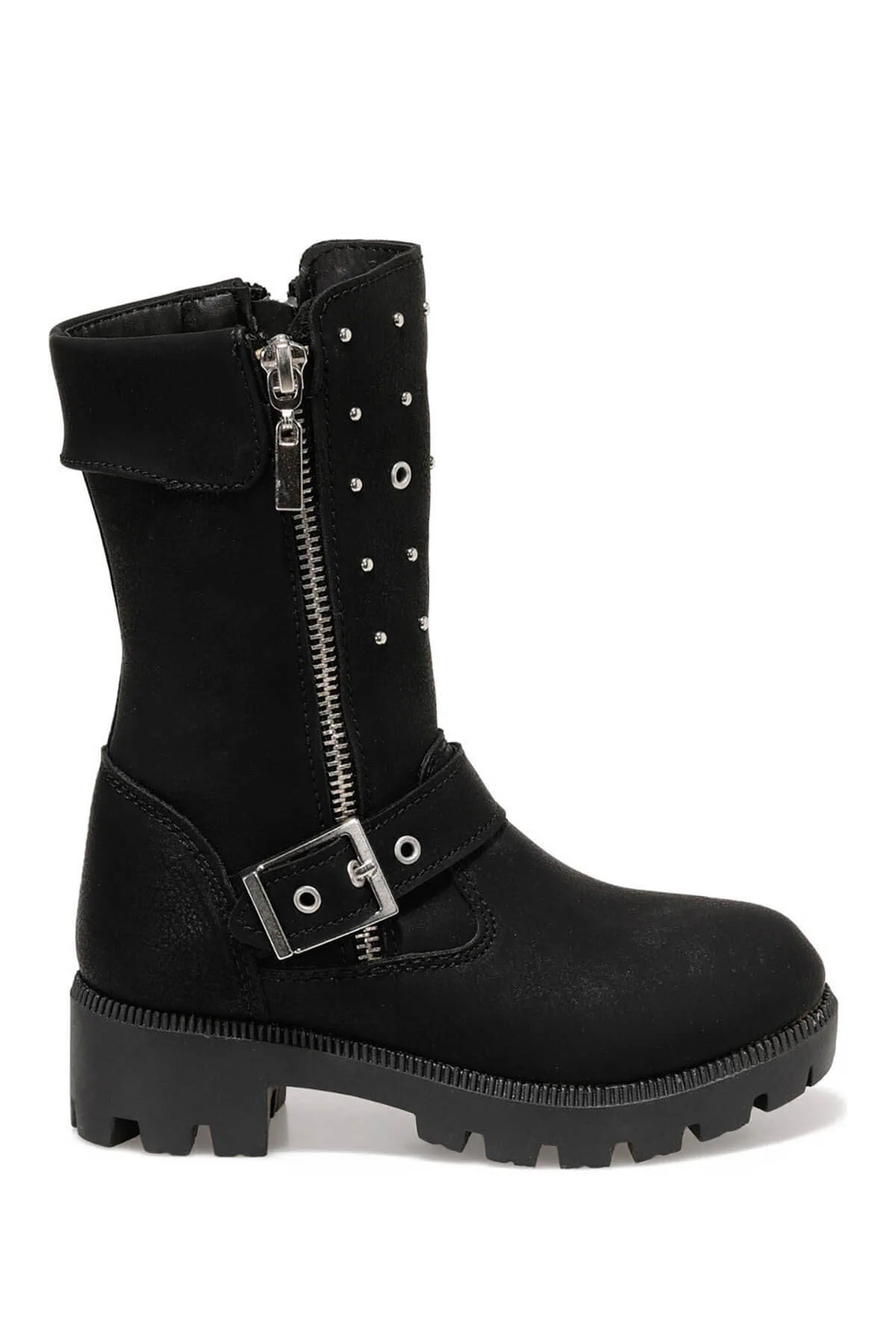 Polaris 612174.P Termo Kaymaz Taban Fermuarlı Kız Çocuk Çizme SİYAH