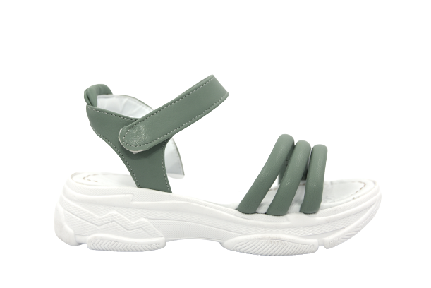 Sema CKS99 3 Bantlı Kız Çocuk Patik-Filet Sandalet YEŞİL