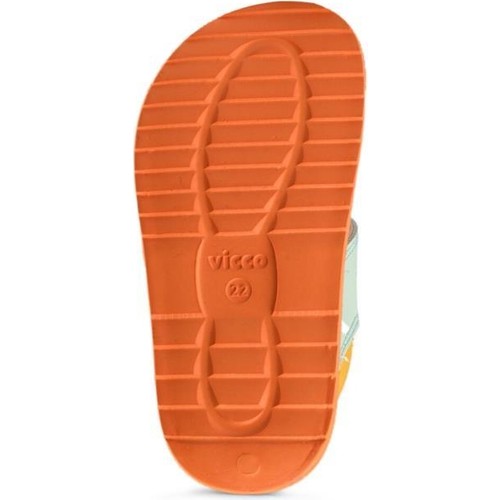 Vicco Krixi Phlon Hafif Taban Cırtlı Çocuk Sandalet TURUNCU YEŞİL