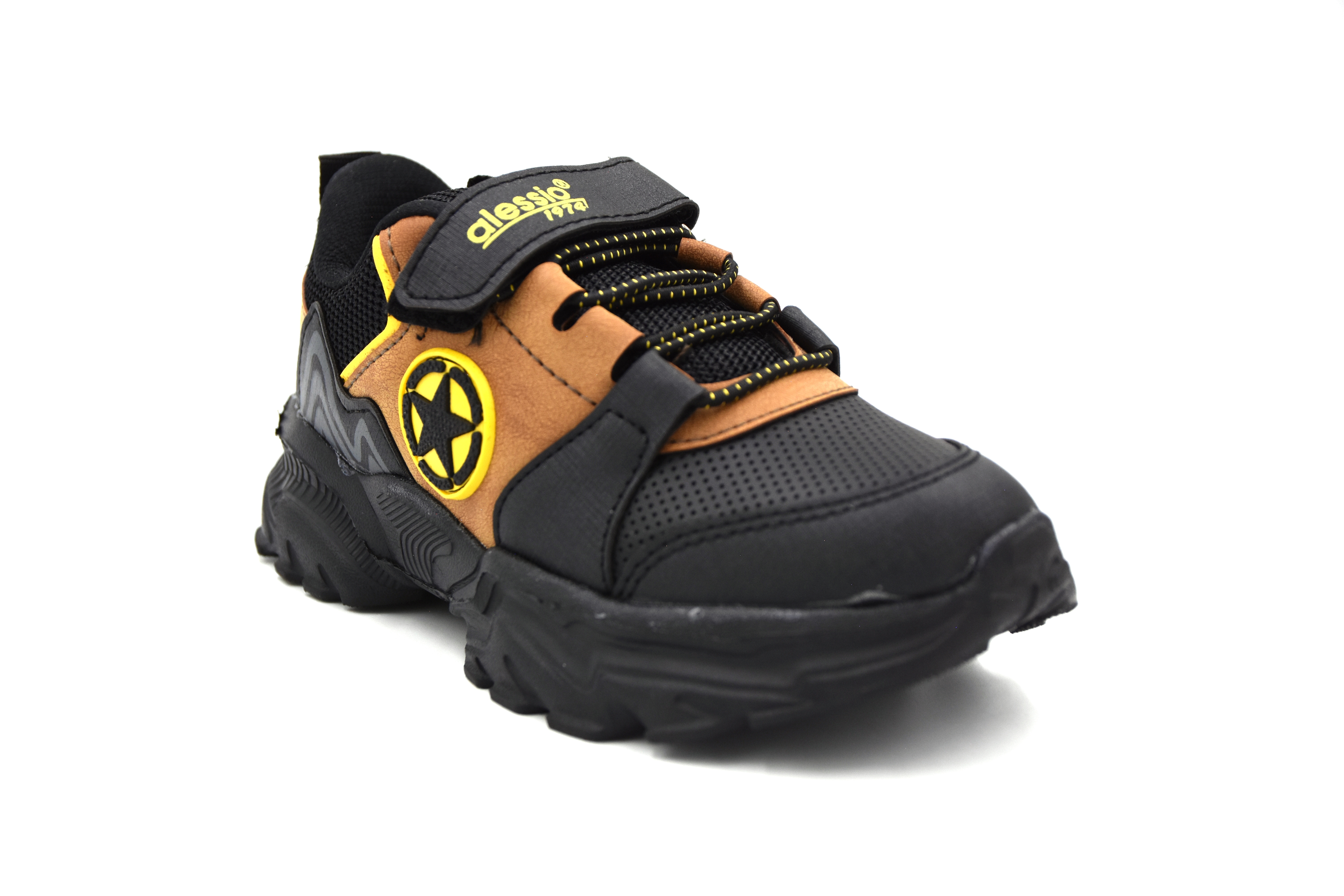 Alessio T-021 Cırlı Hafif Taban Çocuk Outdoor Siyah Taba