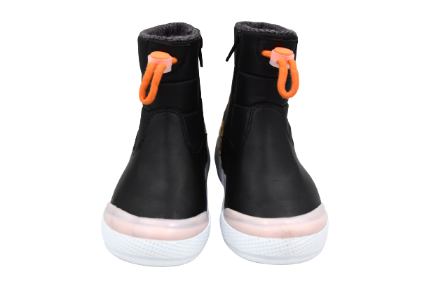 Dudino Teddy Fermuarlı Termo Kaymaz Taban Çocuk Bot SİYAH BEYAZ