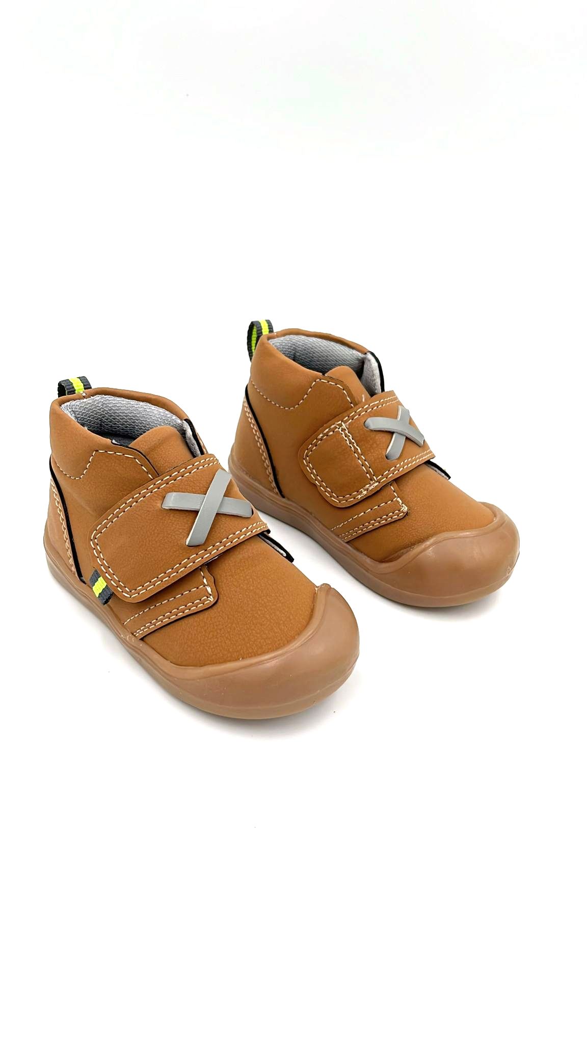 Beyaz (Arzen) Edam Termo Kaymaz Taban Ortapedik Cırtlı Bebe Ayakkabı AÇIK KAHVE