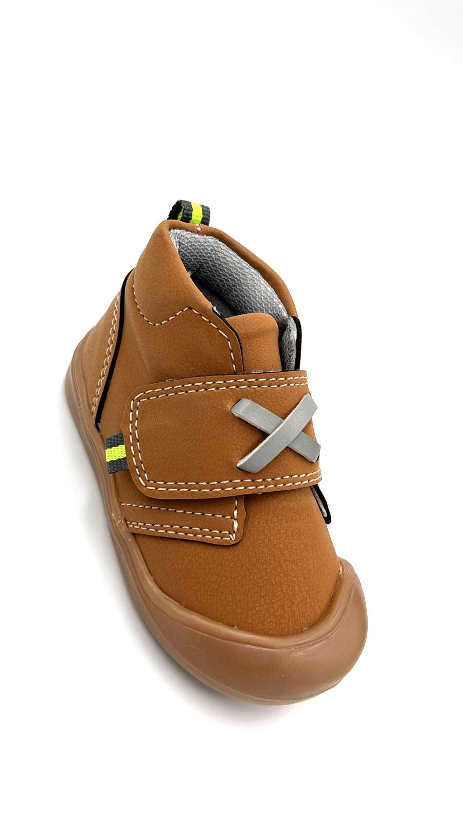 Beyaz (Arzen) Edam Termo Kaymaz Taban Ortapedik Cırtlı Bebe Ayakkabı AÇIK KAHVE