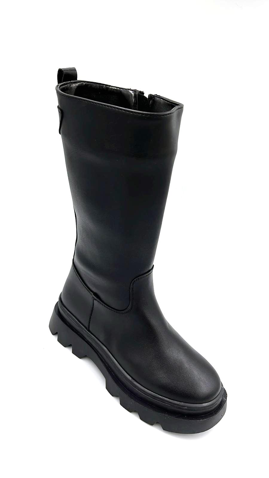 Beyaz (Vetta) Karin Termo Kaymaz Taban Fermuarlı İçi Sıcak Polar Günlük Çocuk Çizme SİYAH