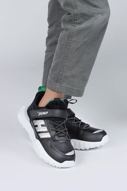 Jump 29602 Cırtlı Üniseks Çocuk Sneaker Günlük Spor Ayakkabı SİYAH