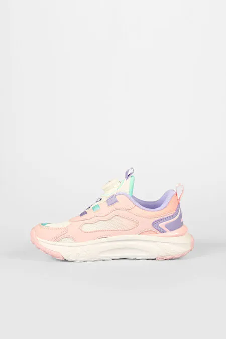 Vicco Odette Mekanizmalı Bağcık Phlon Hafif Taban Çocuk Spor Ayakkabı PUDRA