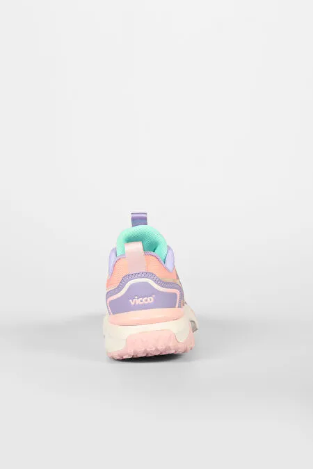 Vicco Odette Mekanizmalı Bağcık Phlon Hafif Taban Çocuk Spor Ayakkabı PUDRA